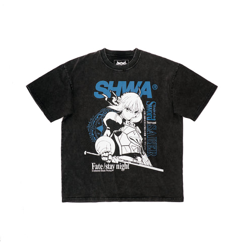 Fate Stay Night: Saber Grayscale Tshirt
