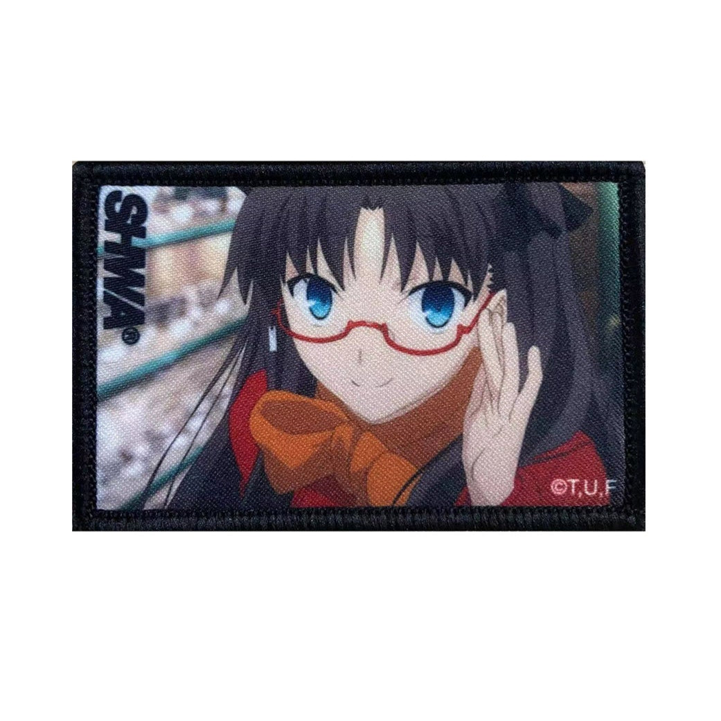Fate Stay Night: Rin Glasses Hook &  Loop Patch