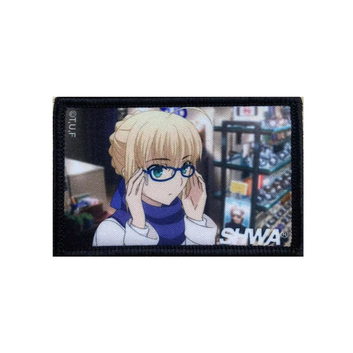 Fate Stay Night: Saber Glasses Hook &  Loop Patch