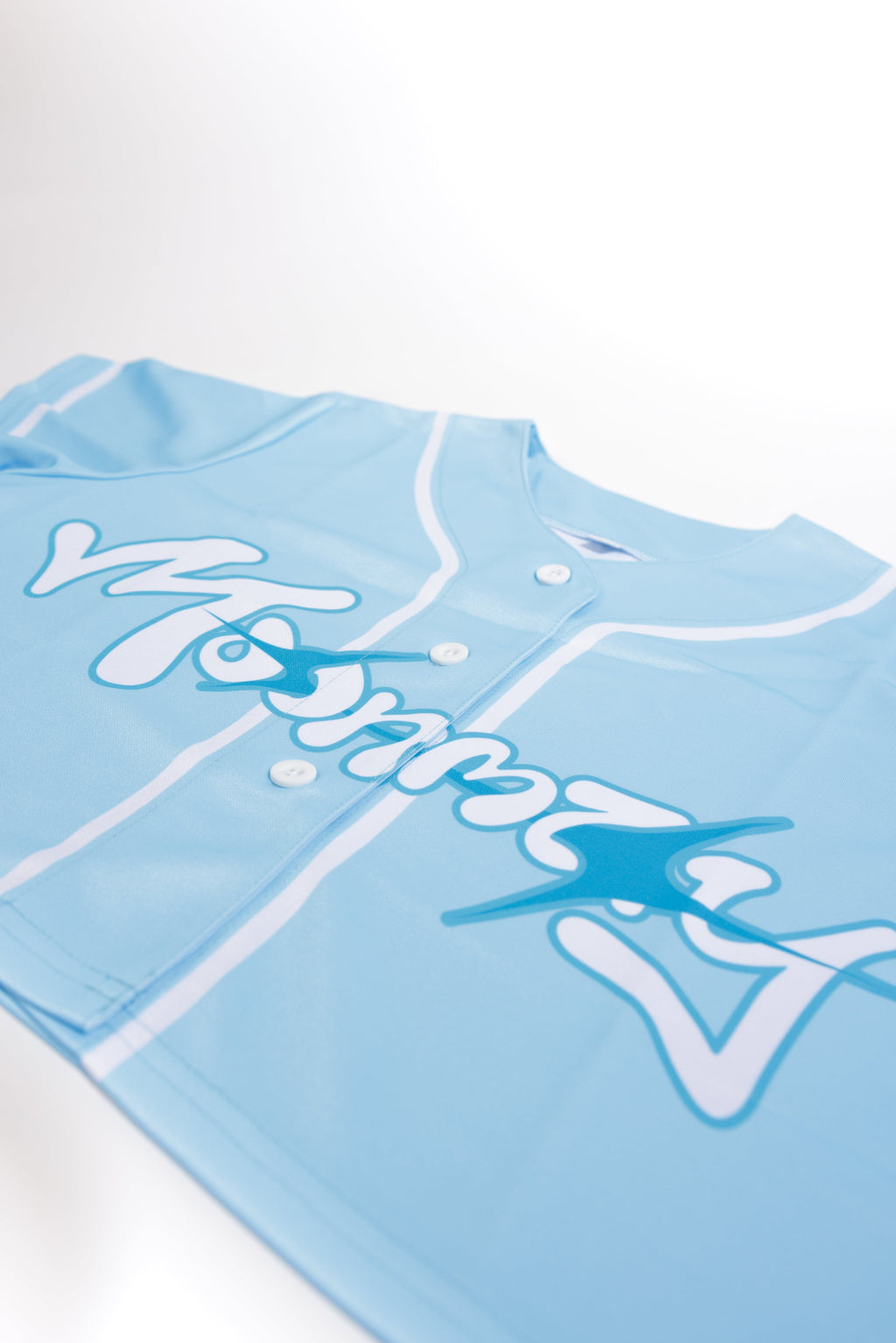 Blue Women Cropped Jersey