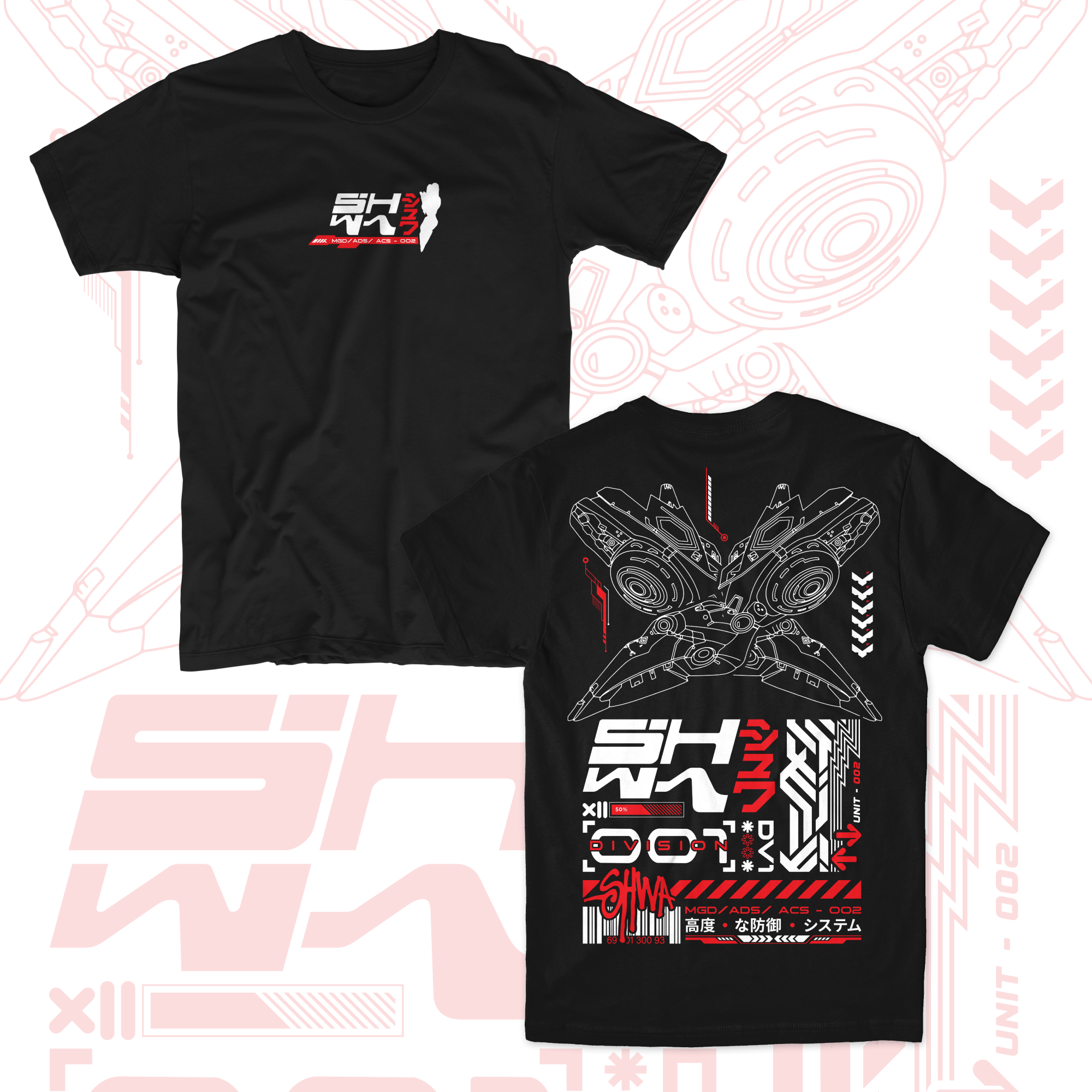 [SHWA] ACS-03 Aoi Crimson Storm Black Shirt