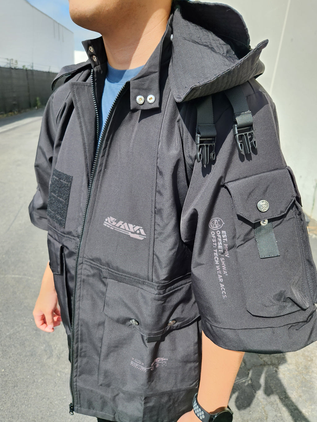 [SHWA] TB-02 Techwear Style Cropped Bomber Jacket - FINAL SALE (No return or exchange)