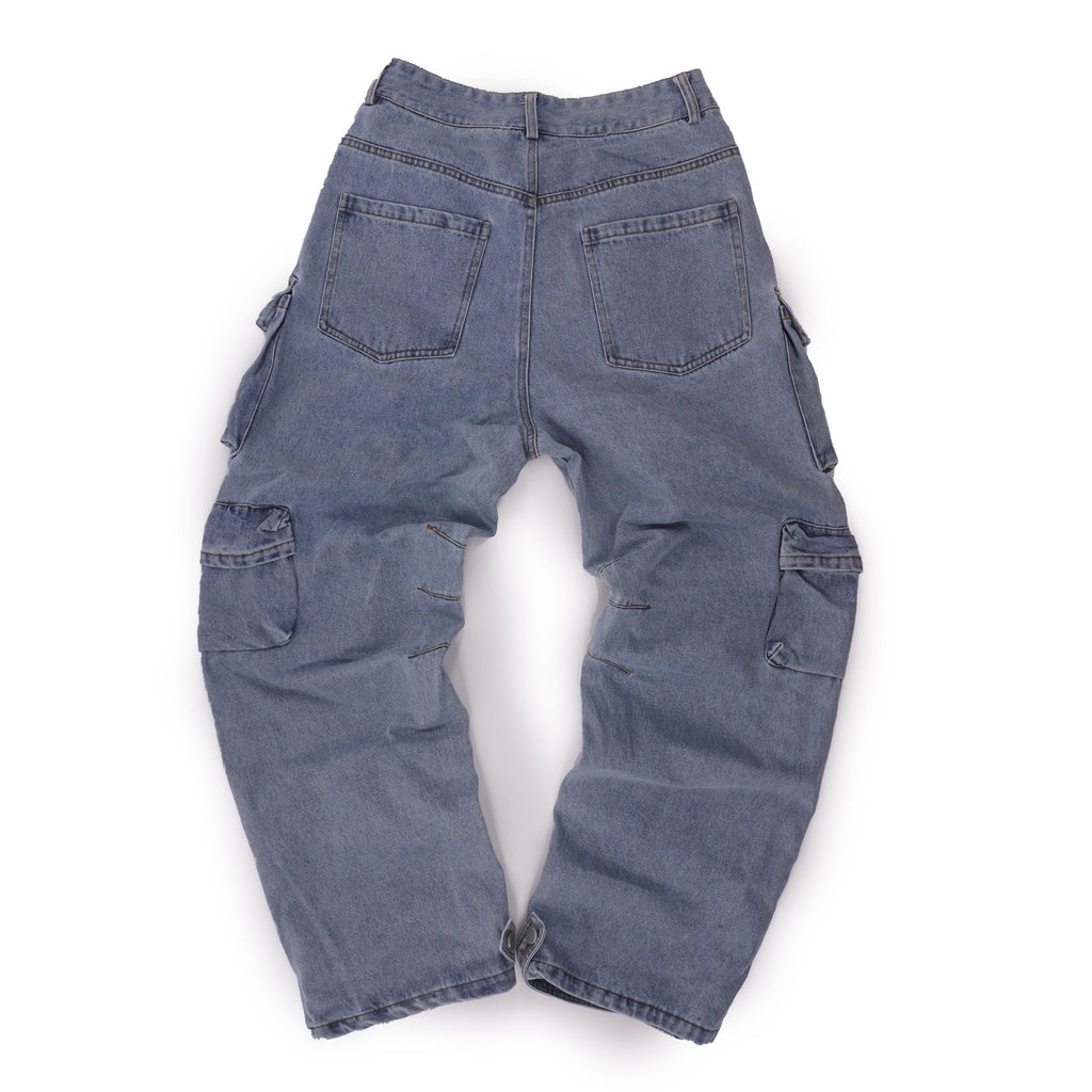 Blue Cargo Jeans - FINAL SALE (No Return OR exchange)
