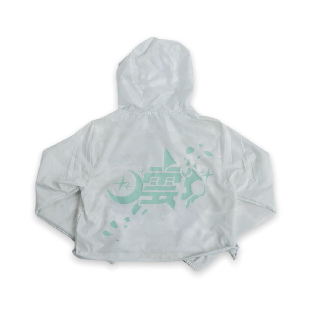Mint Sakura Monnbreaker Cropped Hoodie