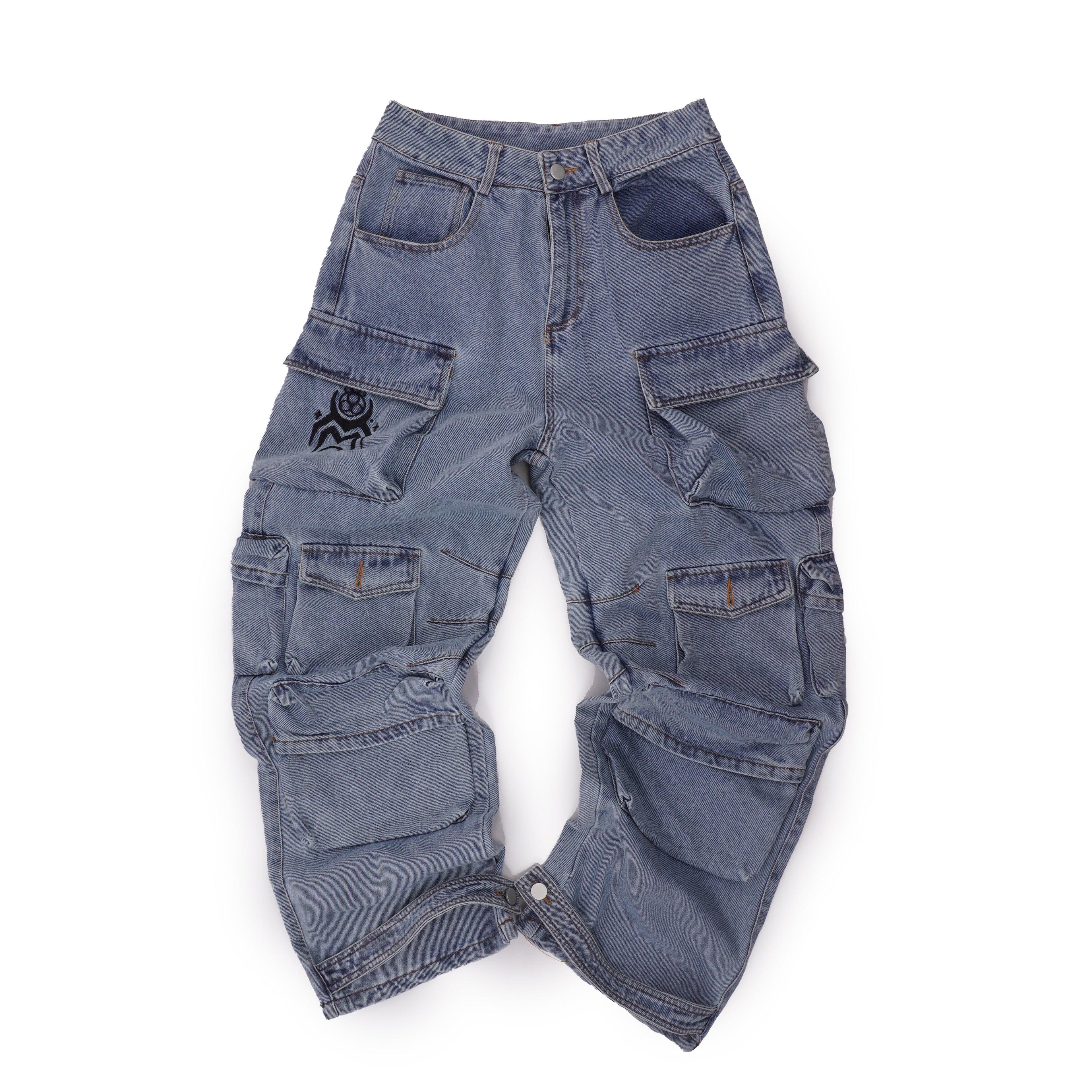 Blue Cargo Jeans - FINAL SALE (No Return OR exchange)