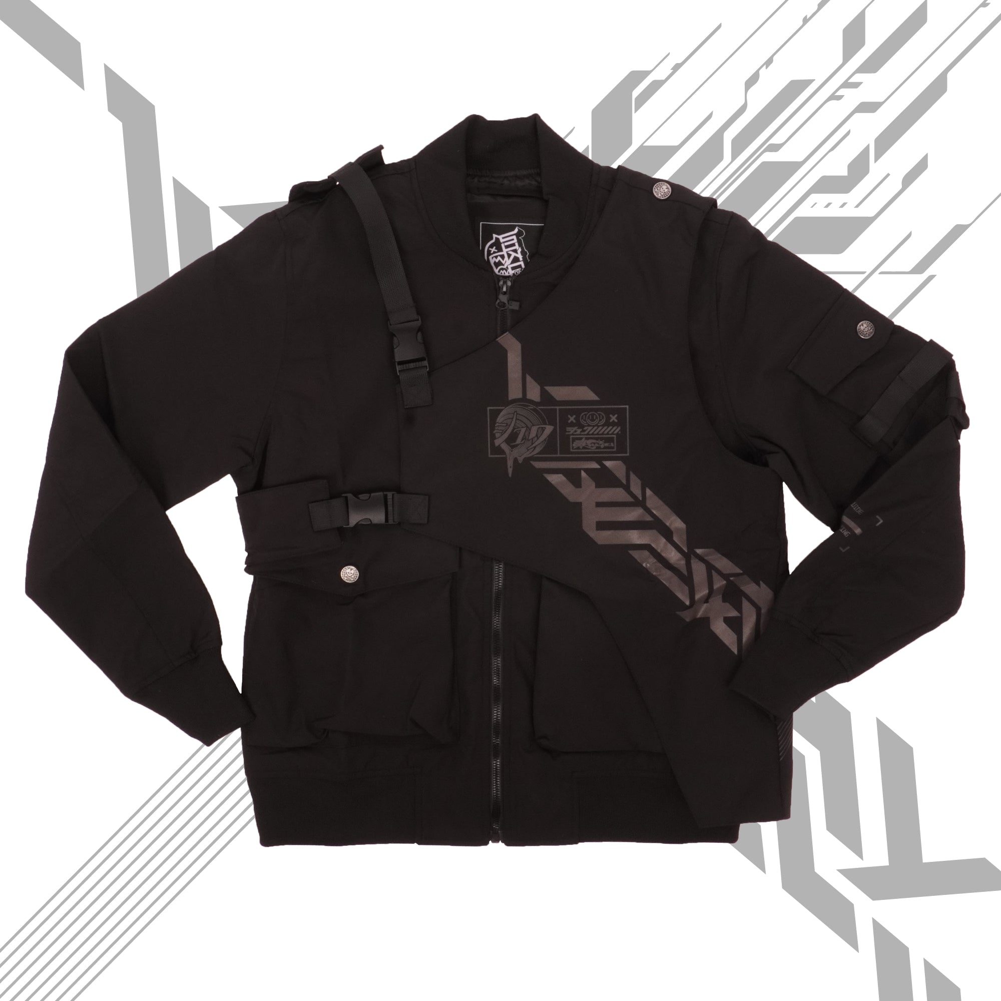 [SHWA] TB-01 Techwear Style Speed Black Bomber Jacket - FINAL SALE (No return or exchange)