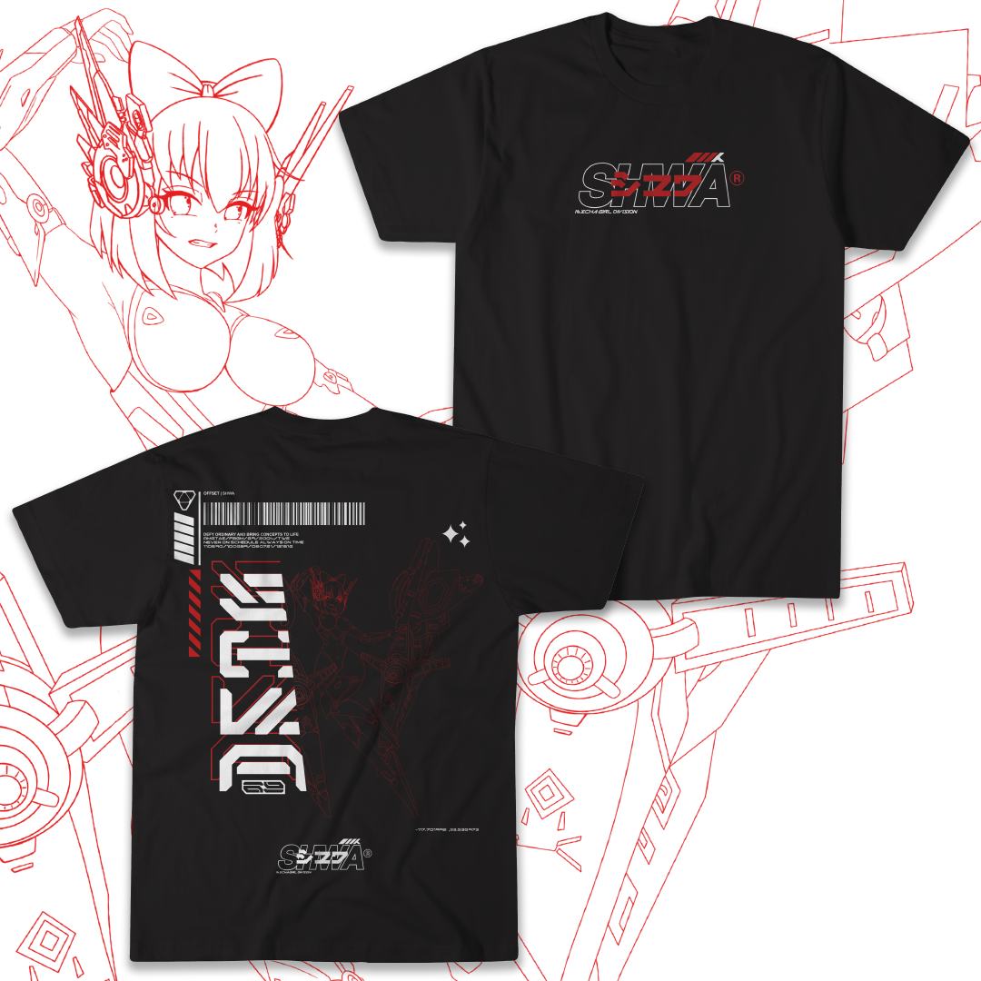 [SHWA] ACS-04 Aoi Crimson Storm Series WireFrame Black Shirt