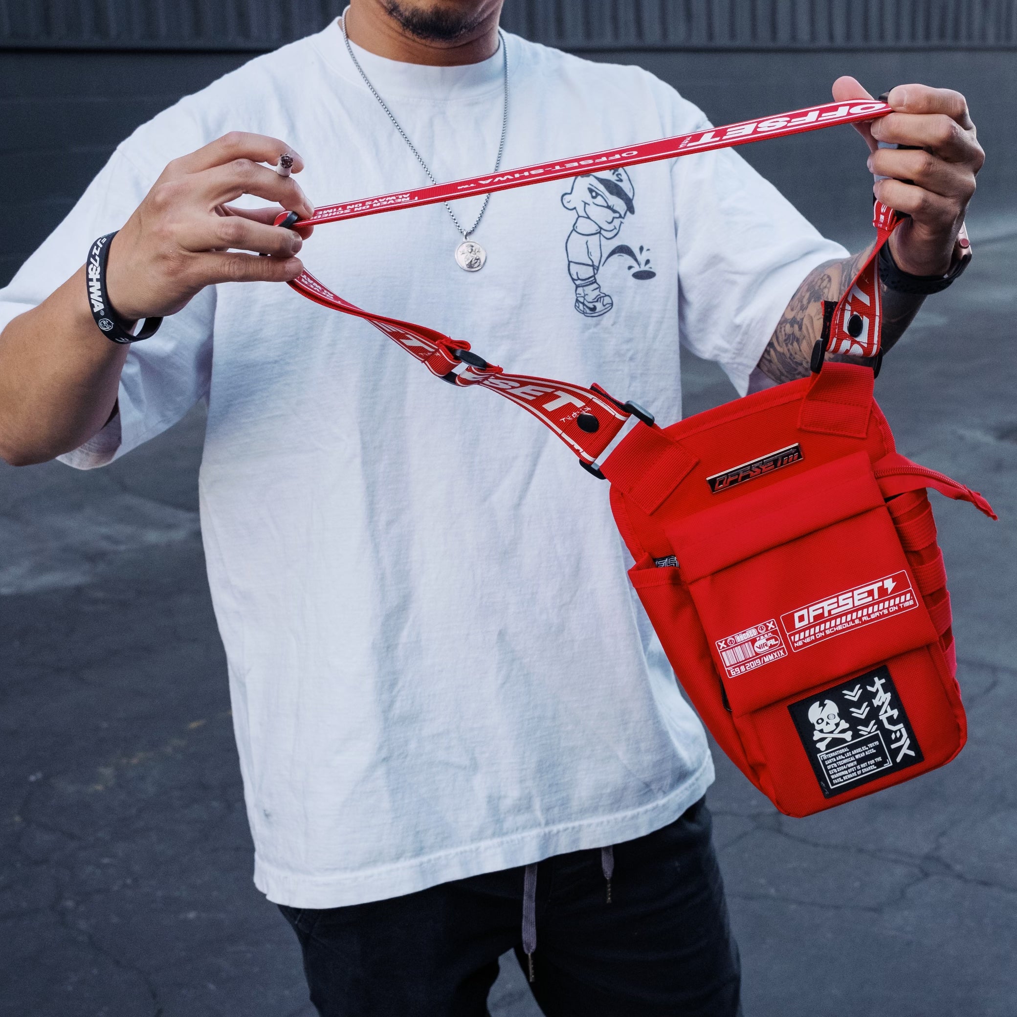 [SHWA] TBG-01 Techwear Style Red Leg Bag