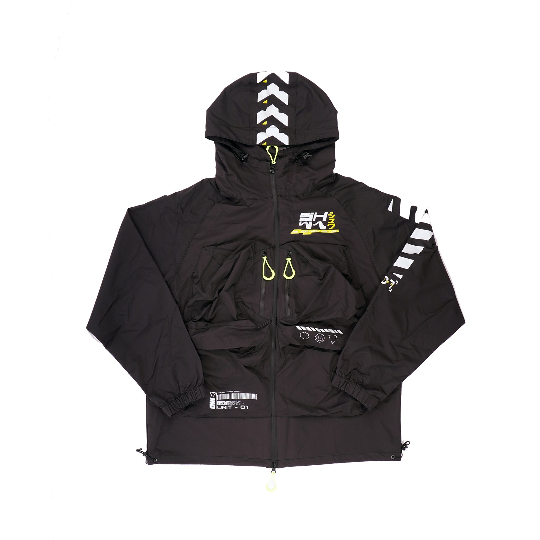 [SHWA] TB-03 Techwear Style Black Waterproof Windbreaker - FINAL SALE (No return or exchange)