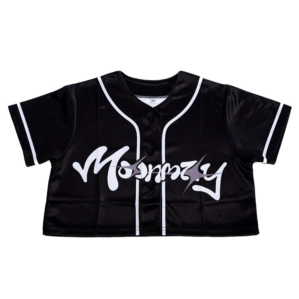 Black Women Cropped Jersey