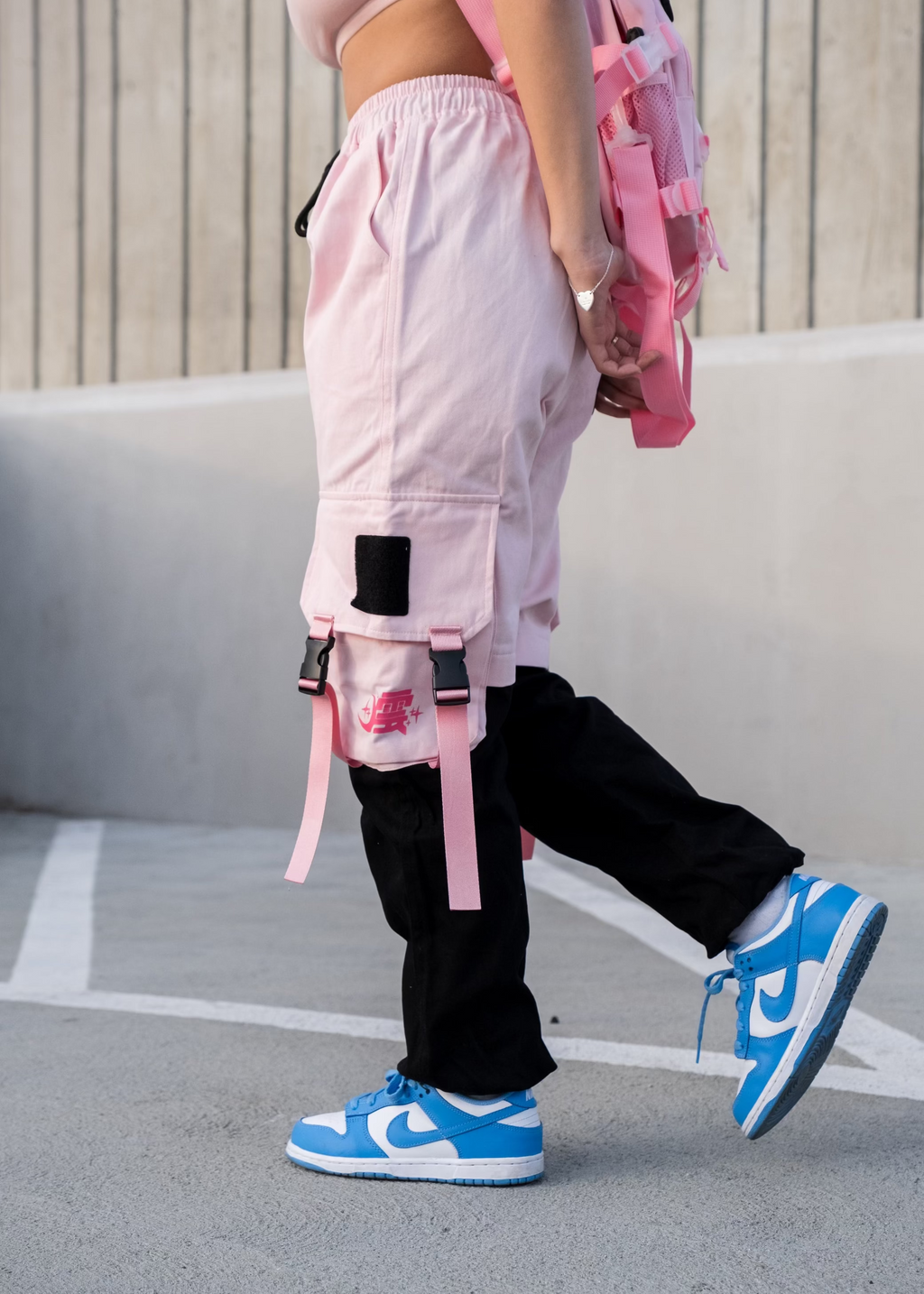 Pink Block Jogger - FINAL SALE (No Return OR exchange)