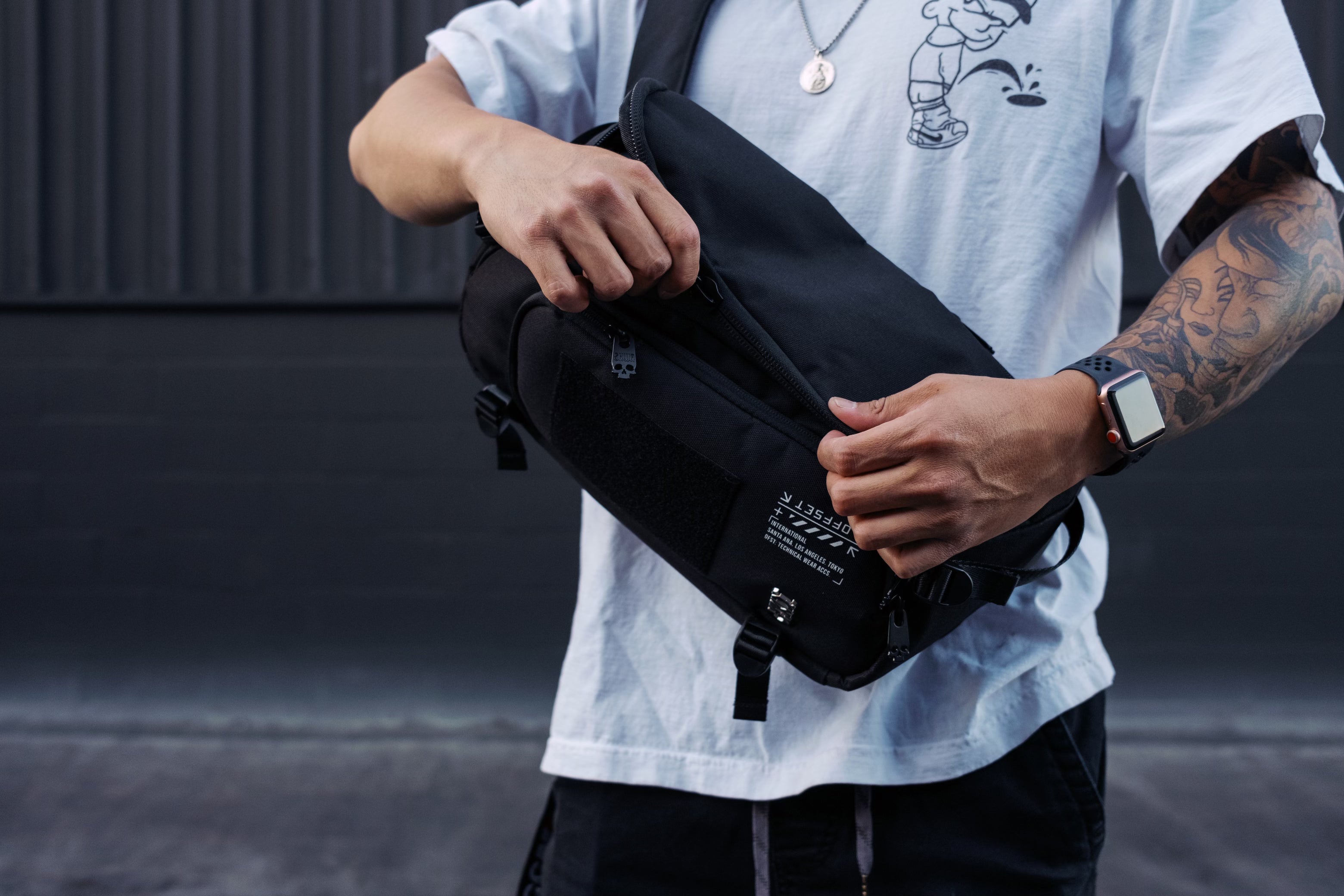 [SHWA] TBG-10 Techwear Style OG Sling Bag - Black (Bag & Strap ONLY)