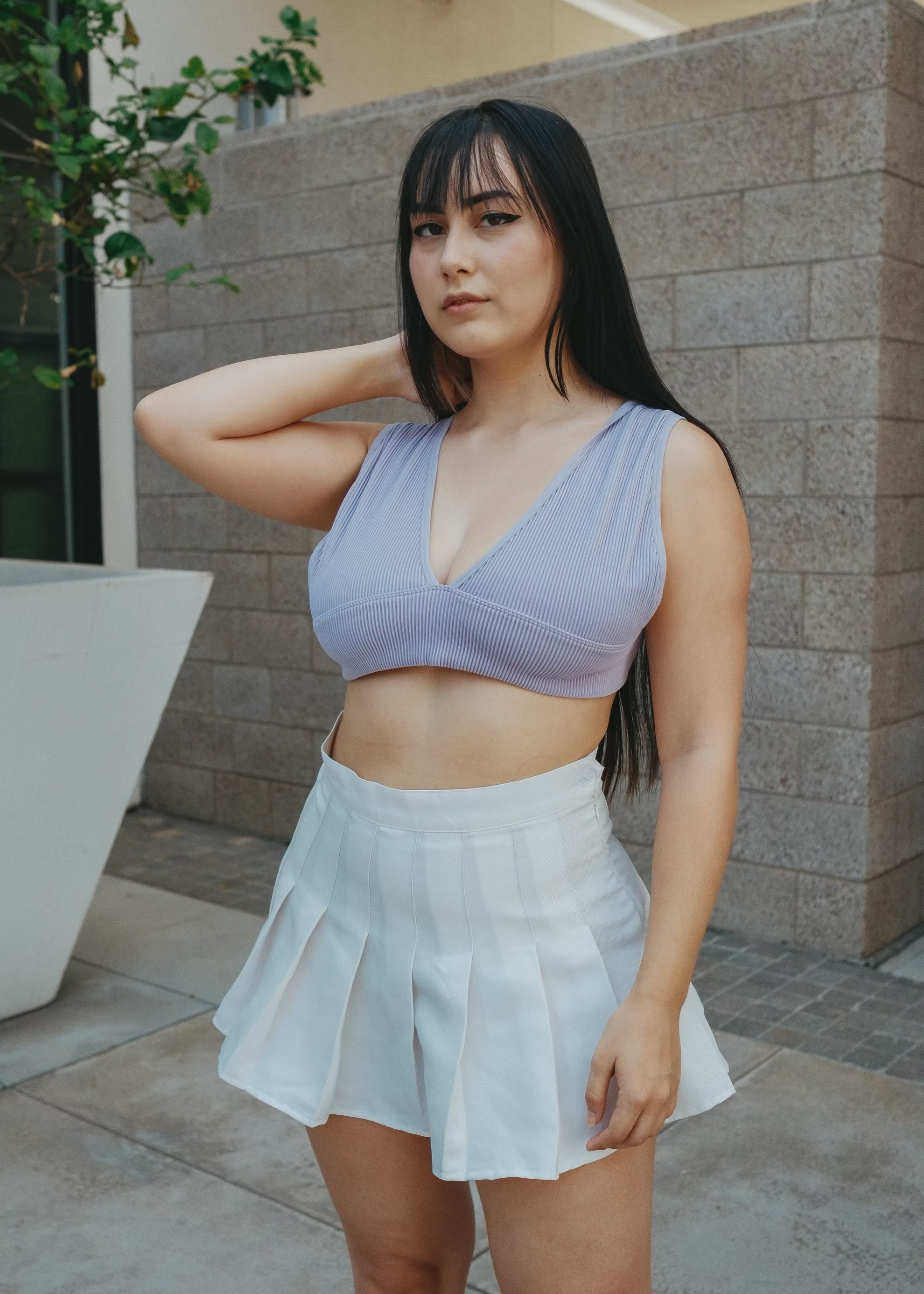 LAVENDER VEE TOP