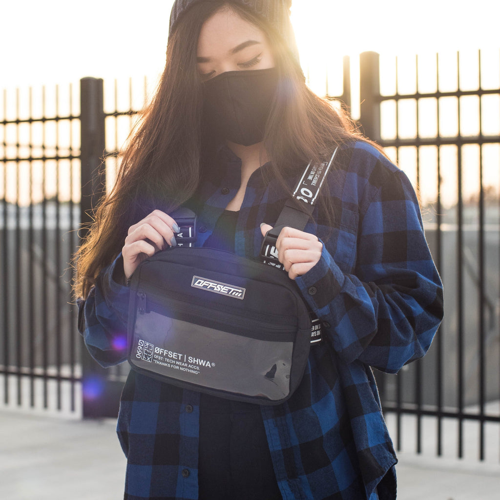 [SHWA] TBG-11 Techwear Style Ita-Chest Bag - Black (Bag & Strap ONLY)