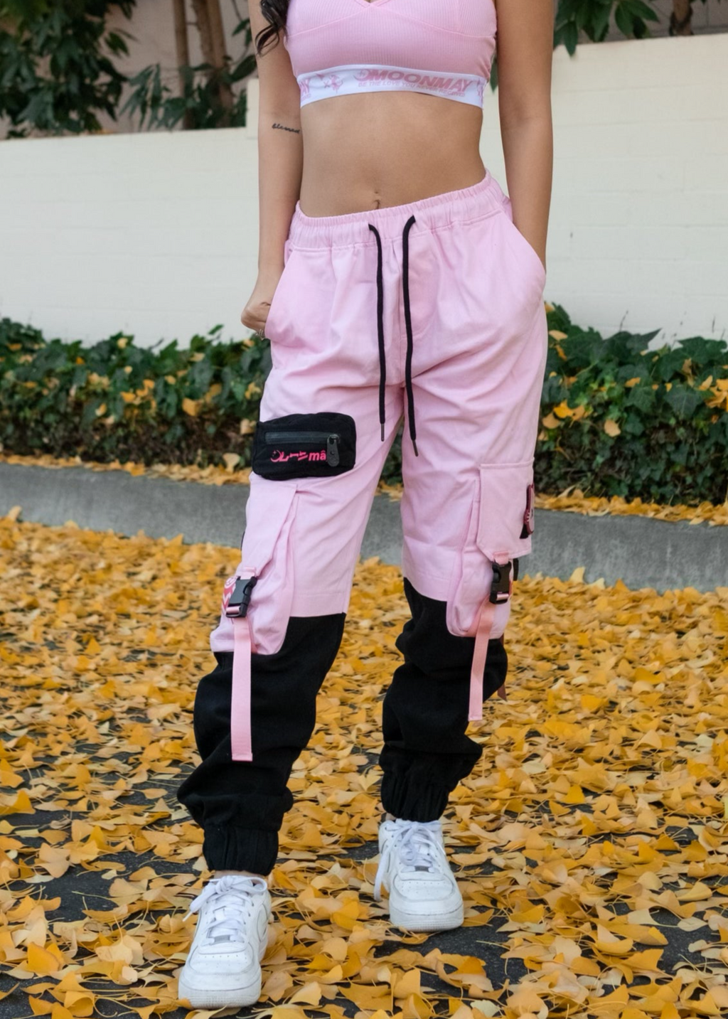 Pink Block Jogger - FINAL SALE (No Return OR exchange)