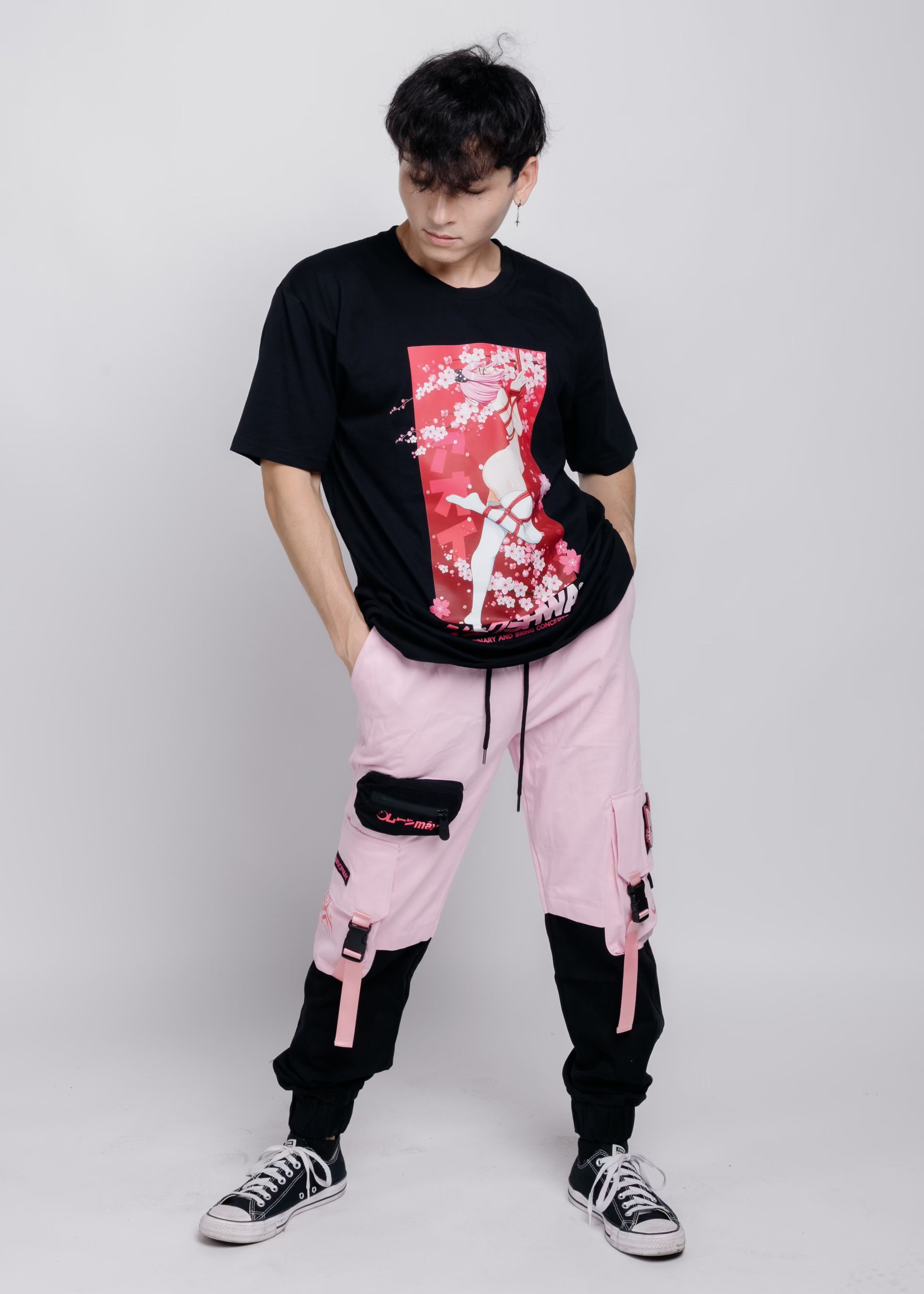 Pink Block Jogger - FINAL SALE (No Return OR exchange)