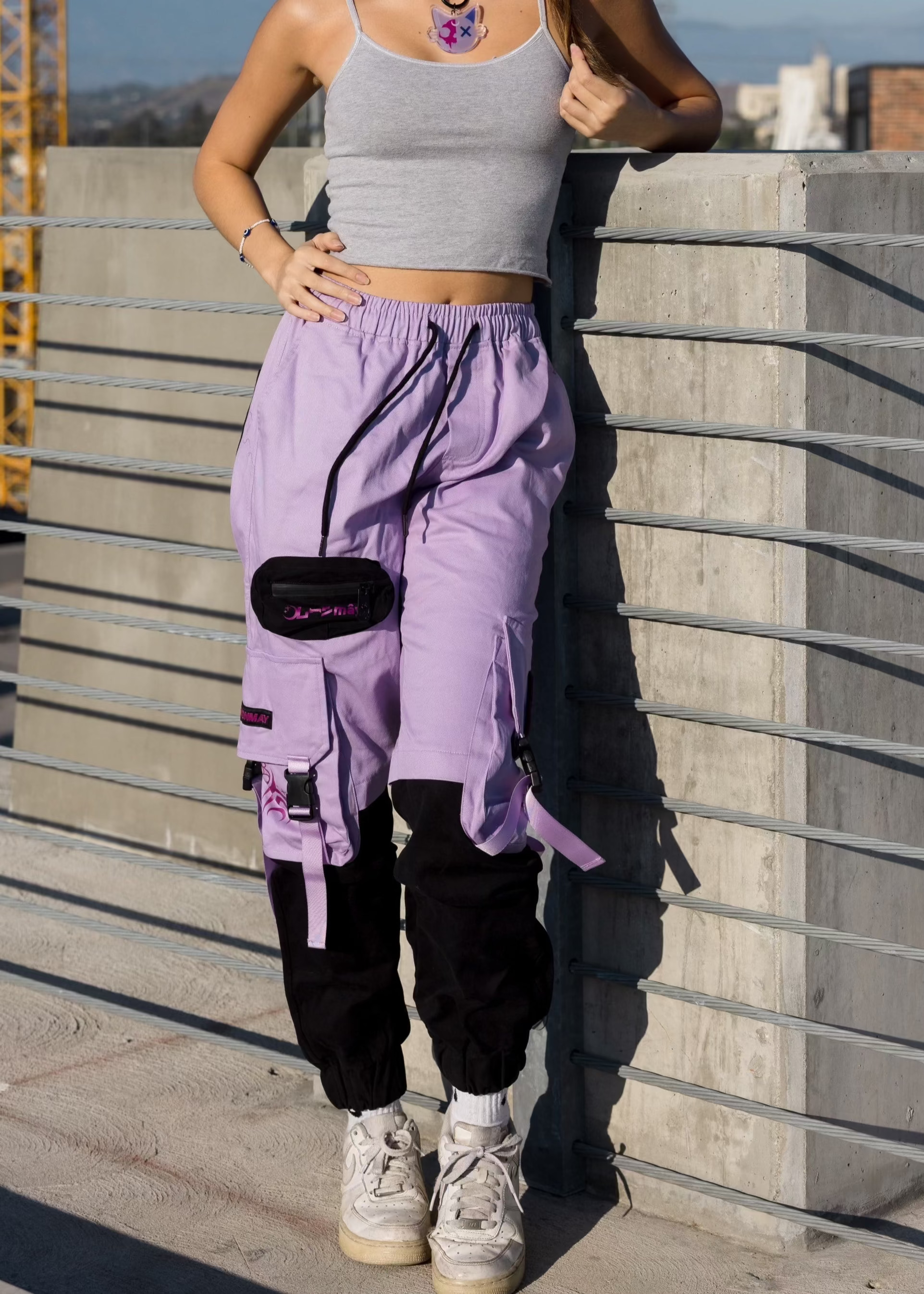 Lavender Block Jogger - FINAL SALE (No Return OR exchange)