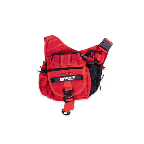 [SHWA] TBG-09 Techwear Style Tactical Side Bag - Red Boba Bag with Non-Removable Strap (Bag & Strap ONLY)