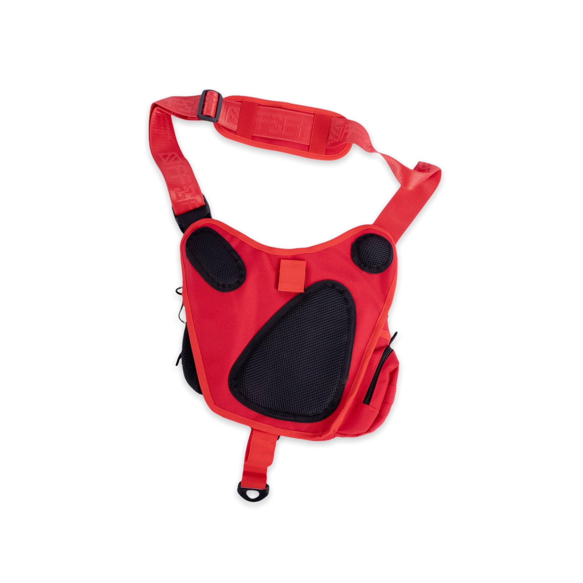 [SHWA] TBG-09 Techwear Style Tactical Side Bag - Red Boba Bag with Non-Removable Strap (Bag & Strap ONLY)