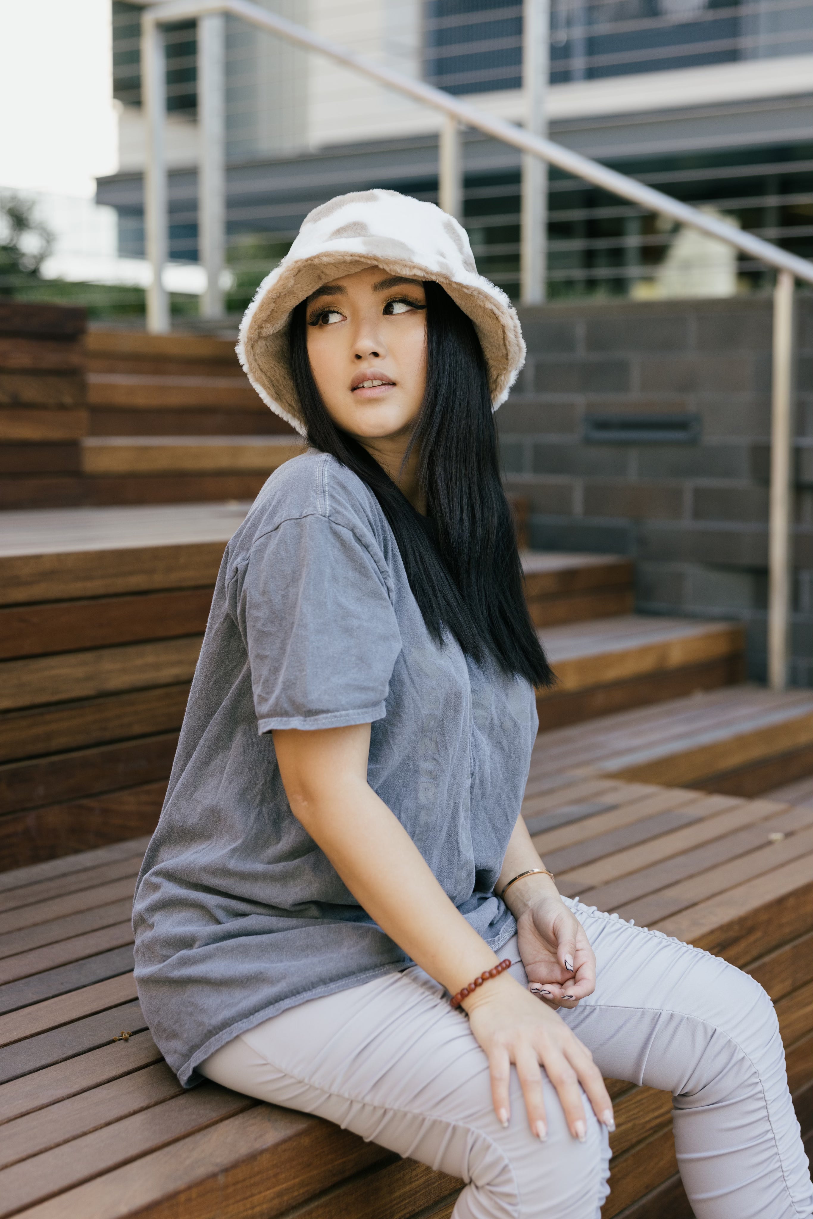 Brown Cown Bucket Hat