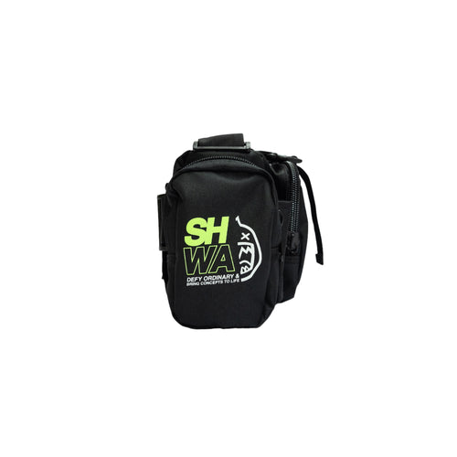 [SHWA] TBG-05 Techwear Style Black and Neon Green Mini Duffle Bag