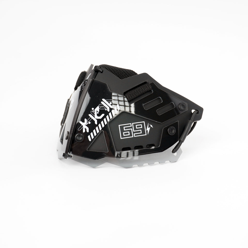 [SHWA] SW-01 Techwear Style QOZE Collab Mask Cover - Smoke Black