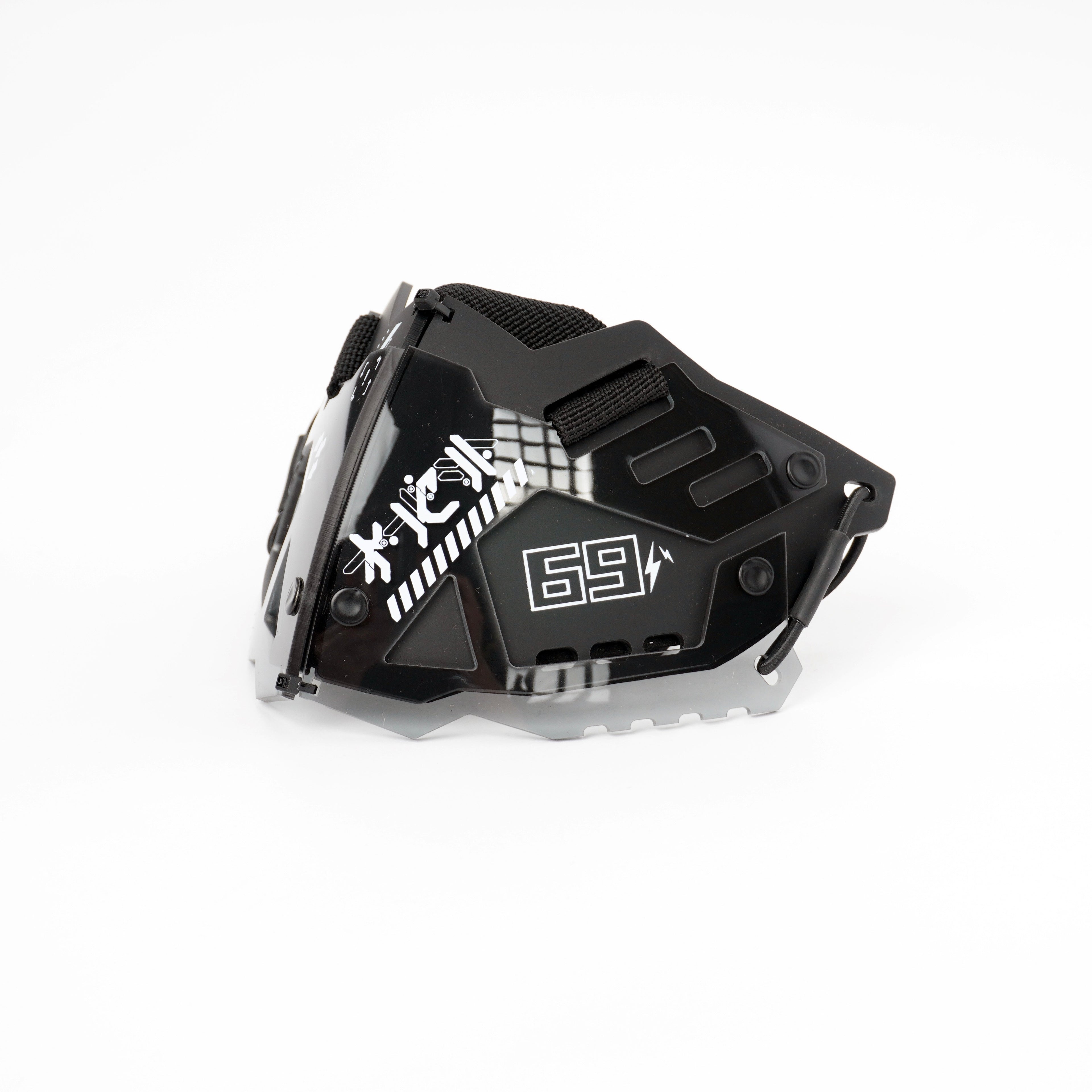 [SHWA] SW-01 Techwear Style QOZE Collab Mask Cover - Smoke Black