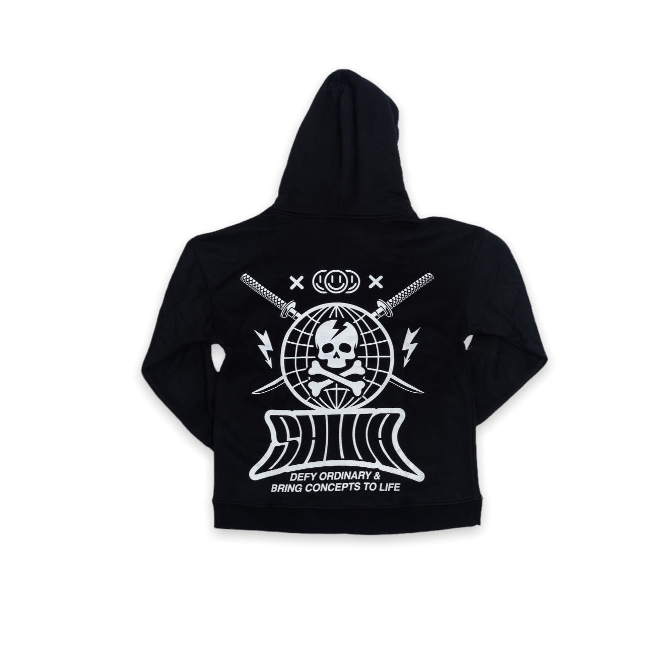 [SHWA] Oversized Pull-over Hoodie with Reflective print [FINAL SALE]