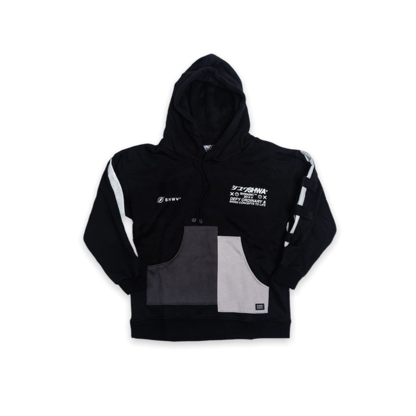 [SHWA] Oversized Pull-over Hoodie with Reflective print [FINAL SALE]