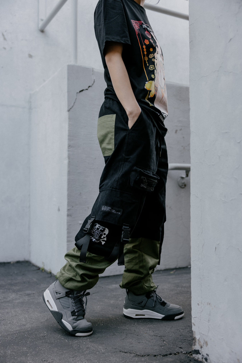 [SHWA] TP-01 Techwear Style Green Block Jogger [FINAL SALE]