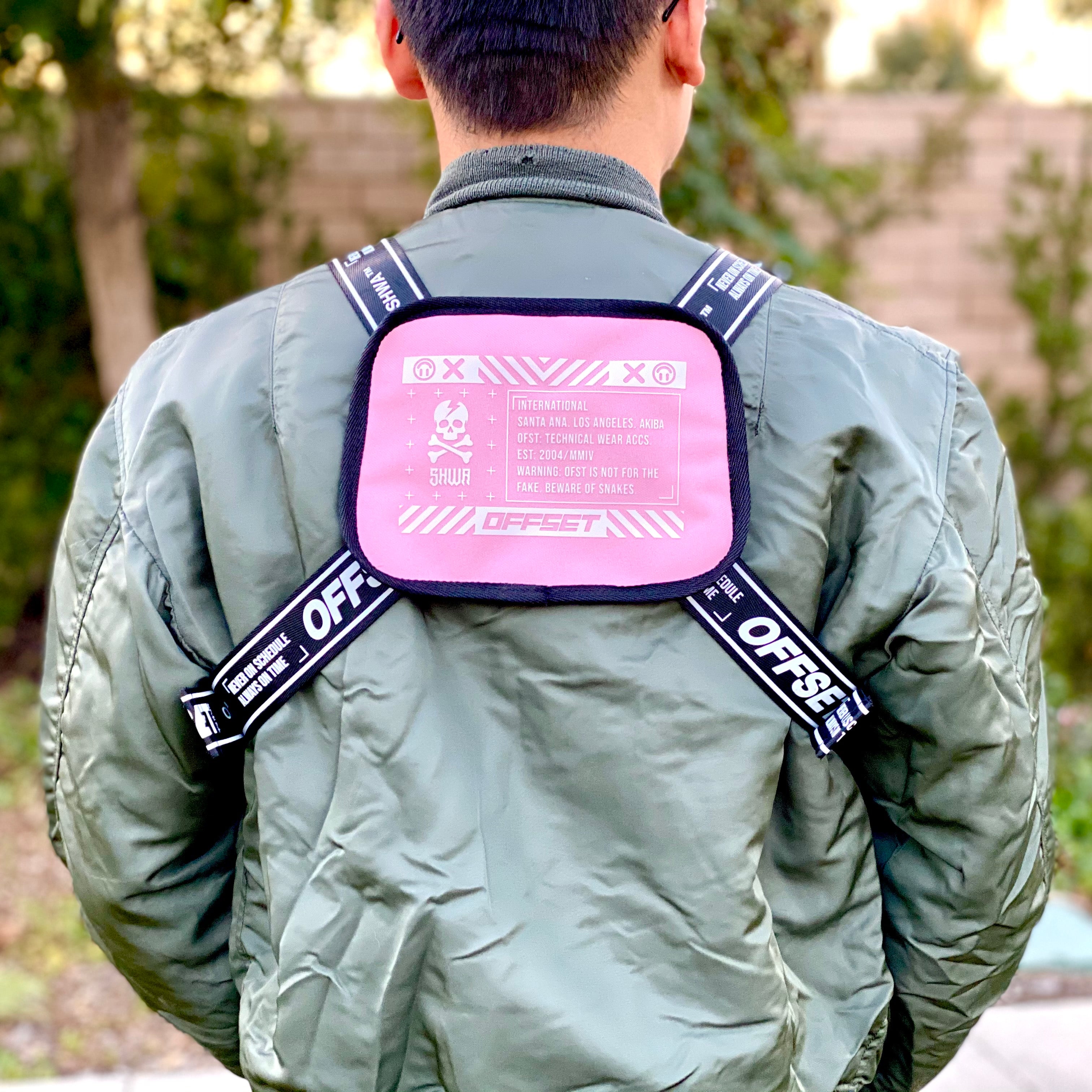 [SHWA] TBG-11 Techwear Style Ita-Chest Bag - Pink (Bag & Strap ONLY)
