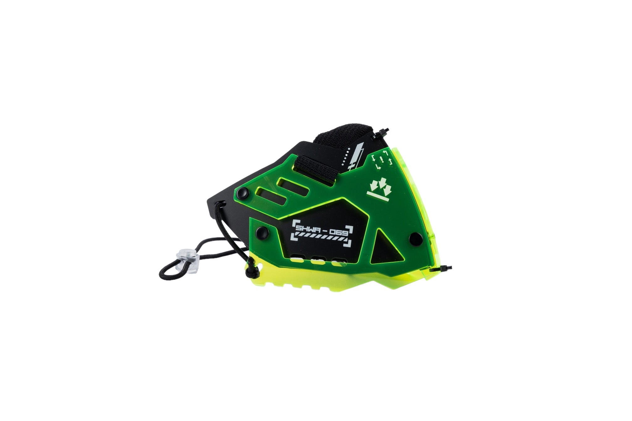 [SHWA] SW-01 Techwear Style QOZE Collab Mask Cover - Neon Green
