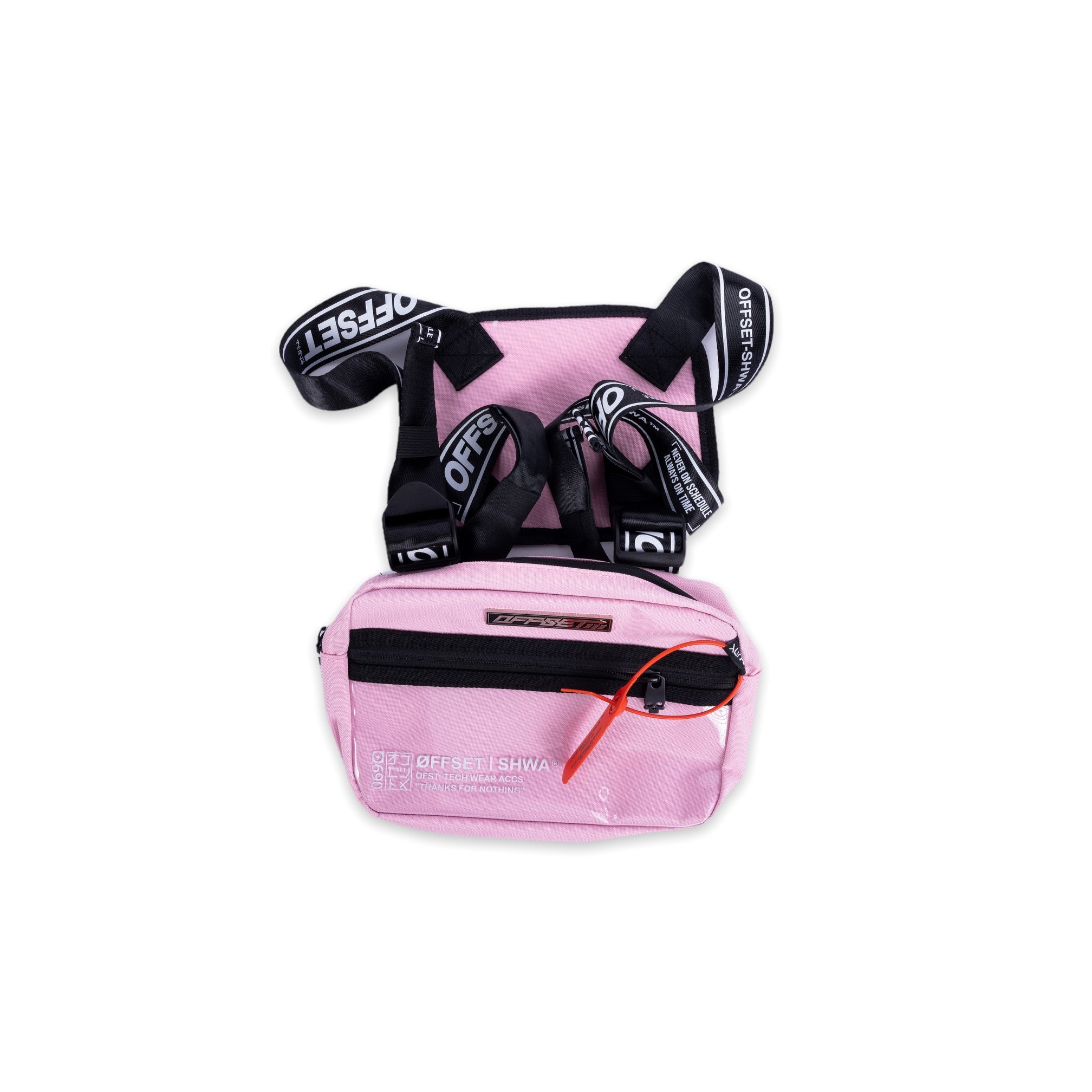 [SHWA] TBG-11 Techwear Style Ita-Chest Bag - Pink (Bag & Strap ONLY)