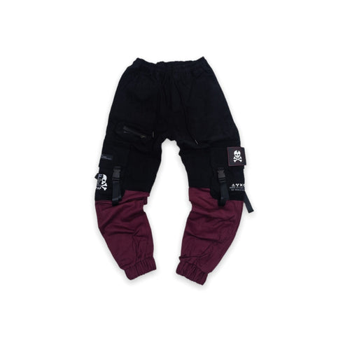 [SHWA] TP-01 Techwear Style Maroon Block Jogger [FINAL SALE]